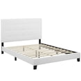 thumbnail image 5 of Hawthorne Collections Modern Button Tufted Fabric Full Platform Bed in White, 5 of 5