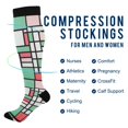 thumbnail image 2 of FORMRS Womens Knee High Socks Casual Long Thick Travel Daily Wear, 1 Pair, Red Abstract Geometric, 2 of 6