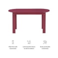 thumbnail image 3 of Linon Table Basse d'Extérieur Adirondack Robuste en Bois d'Acacia Massif, Teinte Rouge, 3 of 11
