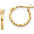 thumbnail image 1 of 14K Yellow Gold Madi K 1mm Hoop Earrings (10 X 1) Made In United States se219, 1 of 6