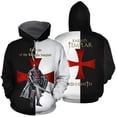 thumbnail image 1 of Sudadera con capucha de los caballeros templarios para hombre, chaqueta cruzada Medieval, suéter con estampado 3D completo, chándal de Carnaval, 1 of 4