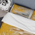 thumbnail image 4 of Designart "Spiral Harmony Yellow Cream Expression" Abstract Spirals Bedding Covert Set - Abstract Yellow Modern Bed Set With 1 Sham, 4 of 6