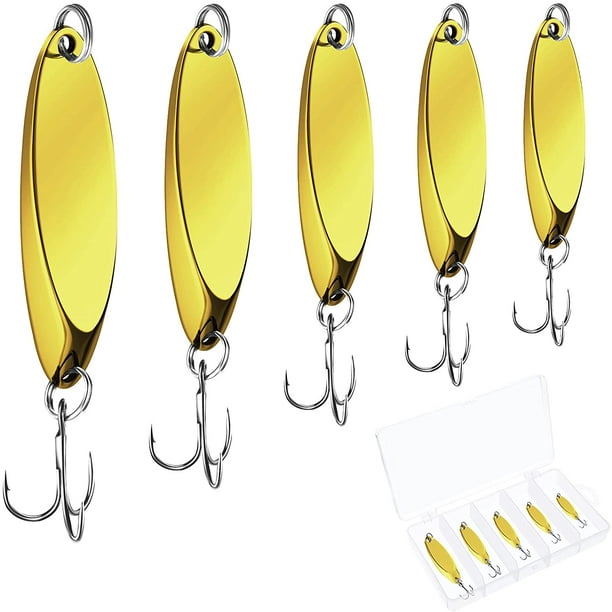 NETSENG20 Pieces Fishing Lures Fishing Spoons Saltwater Treble