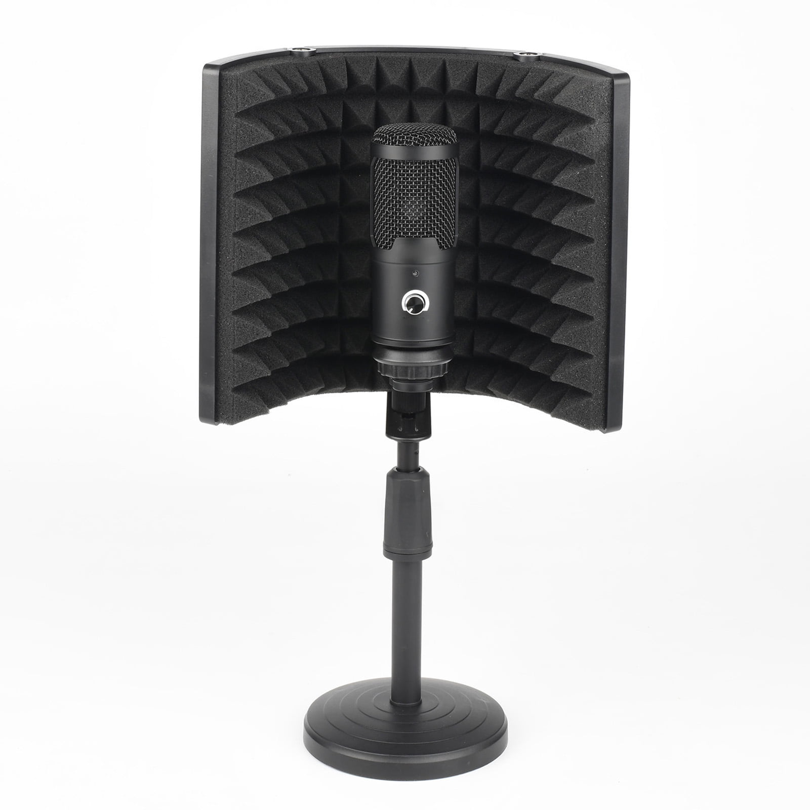 Isolation Can Fixed on Desk or Tabletop Microphone Stand Sturdiness 7.48in Panel Heights Long Lasting Perform