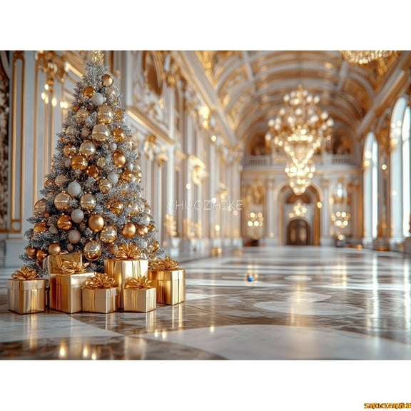 Cozy Christmas Day Sce Fireplace Photography Backdrop Props Winter Living Room New Year Gift Holiday Photo Background RS-12