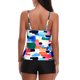 thumbnail image 4 of Traje de baño de dos piezas con tiras en la espalda y estampado conservador para mujer Traje de baño Fridja  nalpqowj55305, 4 of 7