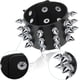 thumbnail image 4 of Pulsera con tachuelas punk, remaches de cuero, brazalete para Navidad, paquete de 6, 4 of 5