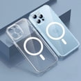 thumbnail image 1 of Clear Phone Case For iPhone 14 13 12 11 15 Pro Max For Magsafe Magnetic Wireless Charging Case XR XS Max Cover Protective Shell, 1 of 6