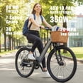 thumbnail image 4 of QNUT Electric Bike , 26" 1200W Peak with 48V Battery 7 Speed 20MPH 65 Miles Ebike Step Through Commuter E bike for Adults, 4 of 18