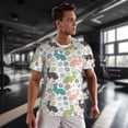 thumbnail image 3 of Wukai Easter Rabbit Print Men's Short-Sleeved Mesh T-Shirt,Quick-Dry Short Sleeve Workout T-Shirt-5X-Large, 3 of 8