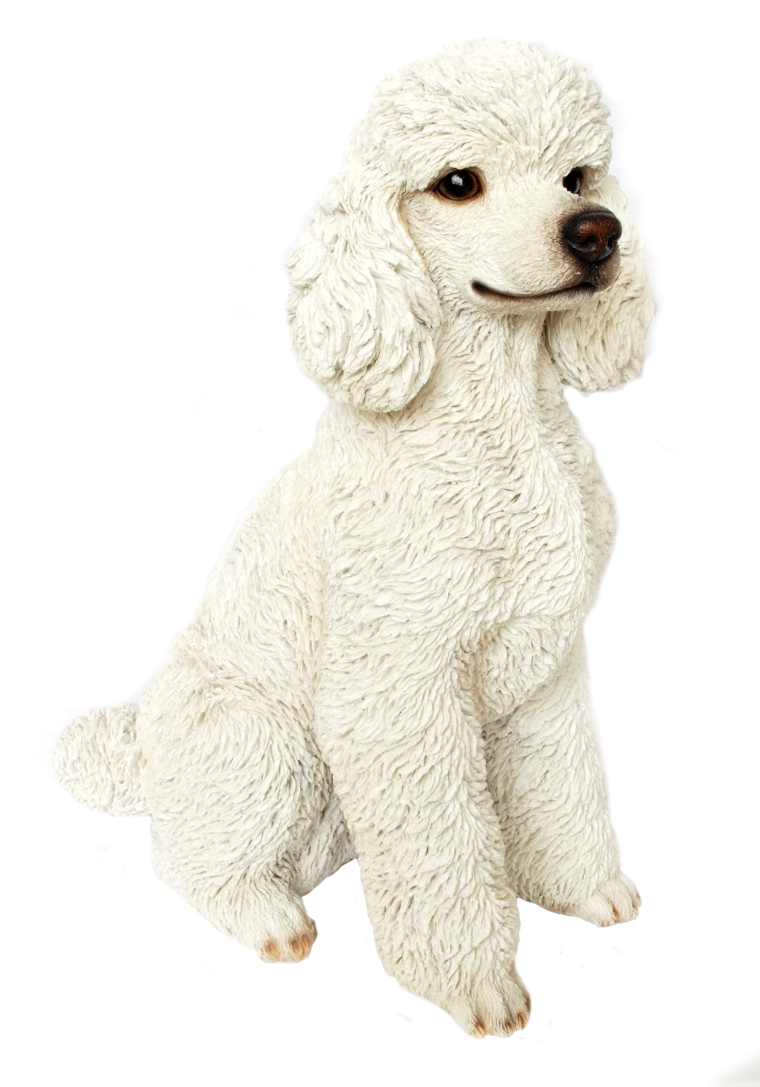 Sitting Poodle Outdoor Garden Statue - 19"