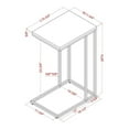 thumbnail image 3 of Home Square Rustic Metal C-Shaped Side Table in Antique White - Set of 2, 3 of 7