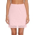 thumbnail image 5 of WAGUTH Womens Half Slip Underskirt Short Mini Skirt with Floral Lace Hem Elastic Waist Loungewear Underdress, 5 of 6