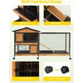 thumbnail image 4 of Aivituvin Rabbit Cage Indoor with Metal Frame Rabbit Hutch Waterproof Oudoor Guinea Pig Cage, 4 of 6
