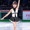 thumbnail image 3 of LIUHUO Black and White Skating Dress Women Girls Skating Dress Stretch Fabric Sleeveless Classic Style, 3 of 8