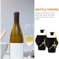 thumbnail image 3 of LUOZZY 16PCS Graduation Cap Gown Wine Bottle Covers Sets Mini Graduation Wine Coat Bottle Covers Graduation Hat Wine Bottle Topper with Yellow Tassels, 3 of 7