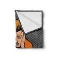 thumbnail image 2 of Comic Soft Flannel Fleece Throw Blanket, Alcohol Themed Illustration with Drunk Man and Empty Bottles in Cartoon Design, Cozy Plush for Indoor and Outdoor Use, 50" x 70", Multicolor, by Ambesonne, 2 of 5