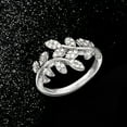 thumbnail image 4 of Ross-Simons 0.33 ct. t.w. Diamond Laurel Leaf Bypass Ring in Sterling Silver, Women's, Adult, 4 of 7
