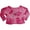 pink star, variant on Glitter Girl - Little Girls LS Cropped Sweatshirt 37659-4 (purple tie dye crown)