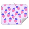 thumbnail image 5 of Ryvnso Cartoon Strawberry Pattern Dish Drying Mat for Kitchen Countertop 16x18 Small Dish Pad Drainer Rack Dish Sink Mats, 5 of 7