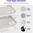 thumbnail image 2 of iPhone 11 Pro Max Case,Ultra Slim Fit iPhone Case Liquid Silicone Gel Cover with Full Body Protection Anti-Scratch Shockproof Case Compatible with iPhone 11 Pro Max (White Stone), 2 of 13