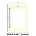 thumbnail image 2 of Off White Picture Frame Mat for 10x15 Frames - Fits 8.5x11 Photos - 10 Mats, 2 of 7