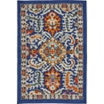 thumbnail image 1 of homeroots home decor 385638 2’ x 3’ Blue and Gold Intricate Scatter Rug, 1 of 1
