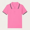 thumbnail image 5 of Girls Pink 100% Cotton Short Sleeve Polo Shirt, Breathable Durable School Uniform Polo for Girls 4-12 Years, Tagless Classic Casual Top with Reinforced Collar,Size 3-4 T, 5 of 5