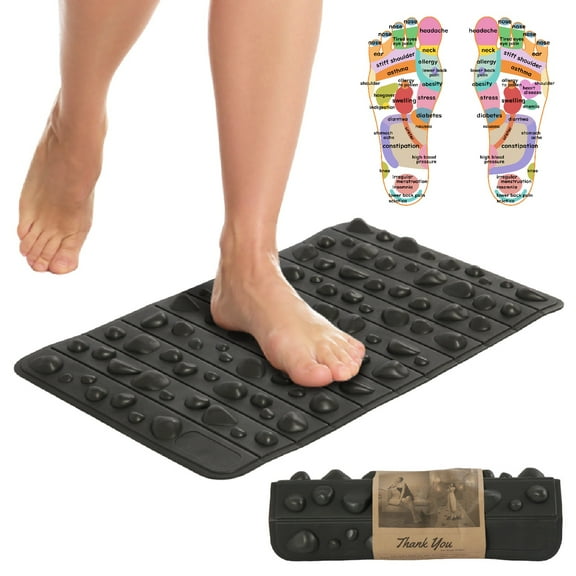 Foot Massager Mat | Relieve Foot Pain Plantar Fasciitis Heel Arch Pain & Stress - Travel Reflexology Mat