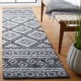 thumbnail image 3 of SAFAVIEH Micro-Loop Regis Geometric Area Rug, Black/Grey, 5' x 5' Square, 3 of 8