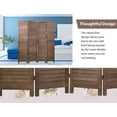 thumbnail image 6 of CL.HPAHKL 4 Panel Wooden Room Divider, 5.75 Ft Tall Indoor Portable Freestanding Partition Screen, Folding Privacy Wall Divider for Home Office Bedroom Restaurant, 68.9" x 15.75" Each Panel, Brown, 6 of 7