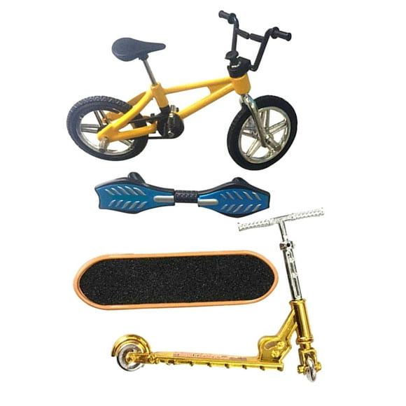 KLKCMS 1:18 Vélo Trottinette Finger Planche à Roulettes Fingerboard Jouets Éducatifs pour