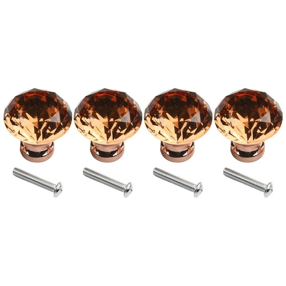 Rose Gold Diy Unique Color Pull Handle Crystal Cabinet Drawer Door Knob 30Mm