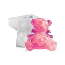 Necvior Silicone Candle Mold Epoxy Resin Molds Bear Shape Silicone Soap Moulds for DIY