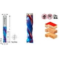 thumbnail image 2 of Amana Tool 46017-K CNC SC Spektra Extreme Tool Life Coated Compression Spiral 1/4 D x 7/8 CH x 1/4 SHK x 2-1/2 Inch Long 3 Flute Router Bit, 2 of 5
