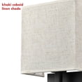 thumbnail image 3 of MOOSE 7" Matte Black Wall Lamps with Cuboid Linen Shade 2 Pack, 3 of 6