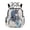 Blue Feather Wolf Watercolor Design, variant on Cartoon Dog & Floral Pattern Kids Backpack with Lightweight Water Repellent School Bag, Multi-Pocket 17 Inch School Bookbags for Elementary Casual Hiking