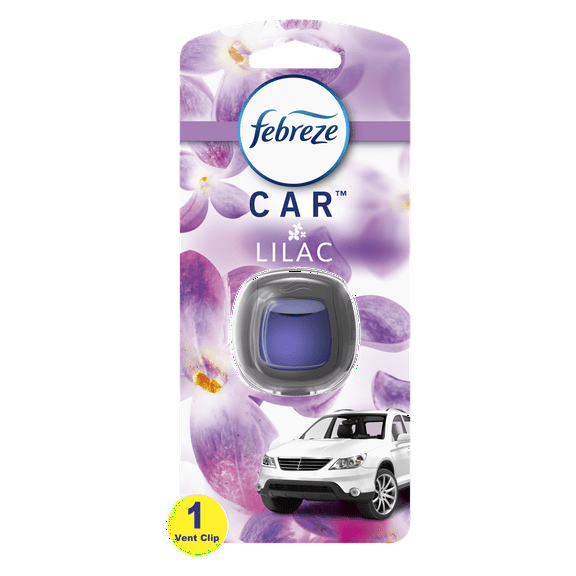 Febreze Car Air Freshener Vent Clip, Lilac, 1 Count
