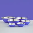 thumbnail image 2 of Brightware Stainless Steel Mixing Bowl Set of 6 – Purple, 2 of 11