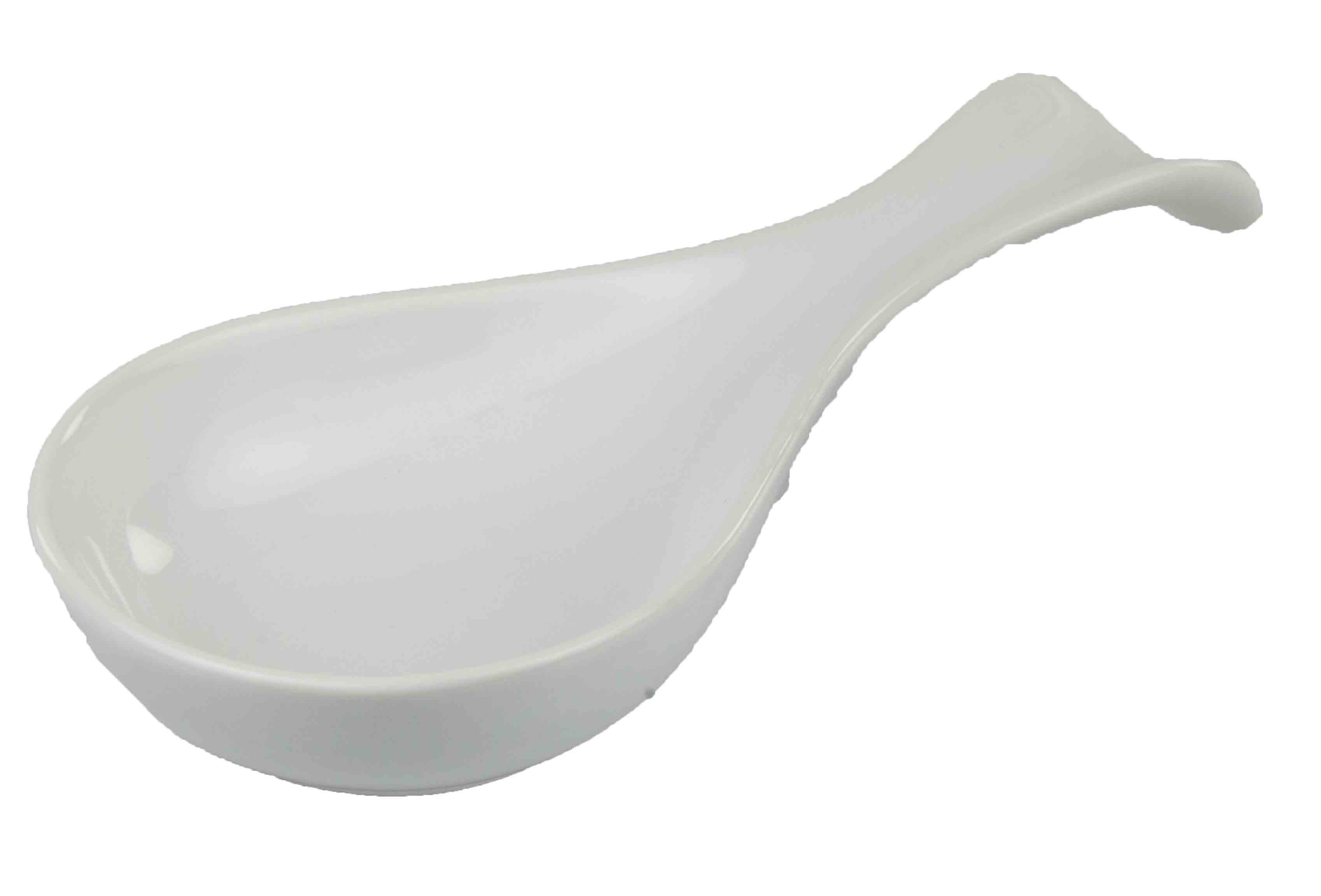 Home Basics Ceramic Spoon Rest, White