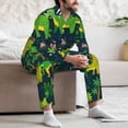 thumbnail image 7 of Picia Dinosaurs and Flowers Pattern Men’s Long-Sleeve Sleepwear Set - Soft 2-Piece Loungewear with Pockets, Comfy PJs for Relaxing Nights-Medium, 7 of 7