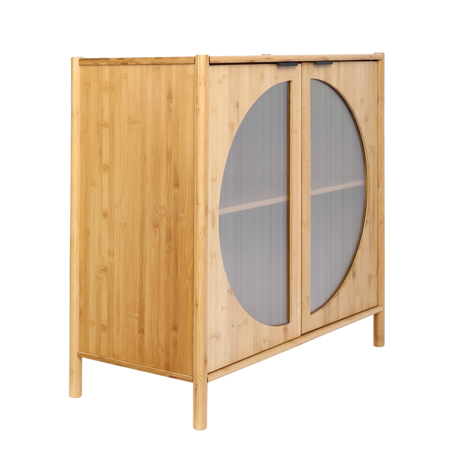Kepooman Bamboo Accent Cabinet with 2 Door, Buffet Sideboard Storage Cabinet, Barnwood Kepooman Bamboo Accent Cabinet with 2 Door, Buffet Sideboard Storage Cabinet, Barnwood