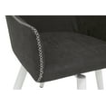 thumbnail image 6 of Calico Designs Sydney Swivel Faux Leather Accent Chair in Dark Gray and White, 6 of 9