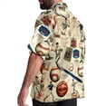 thumbnail image 3 of Baseball Men's Short Sleeve Poplin Button Down Shirts - Casual Printed Summer Beach Tops for Men, 3 of 6