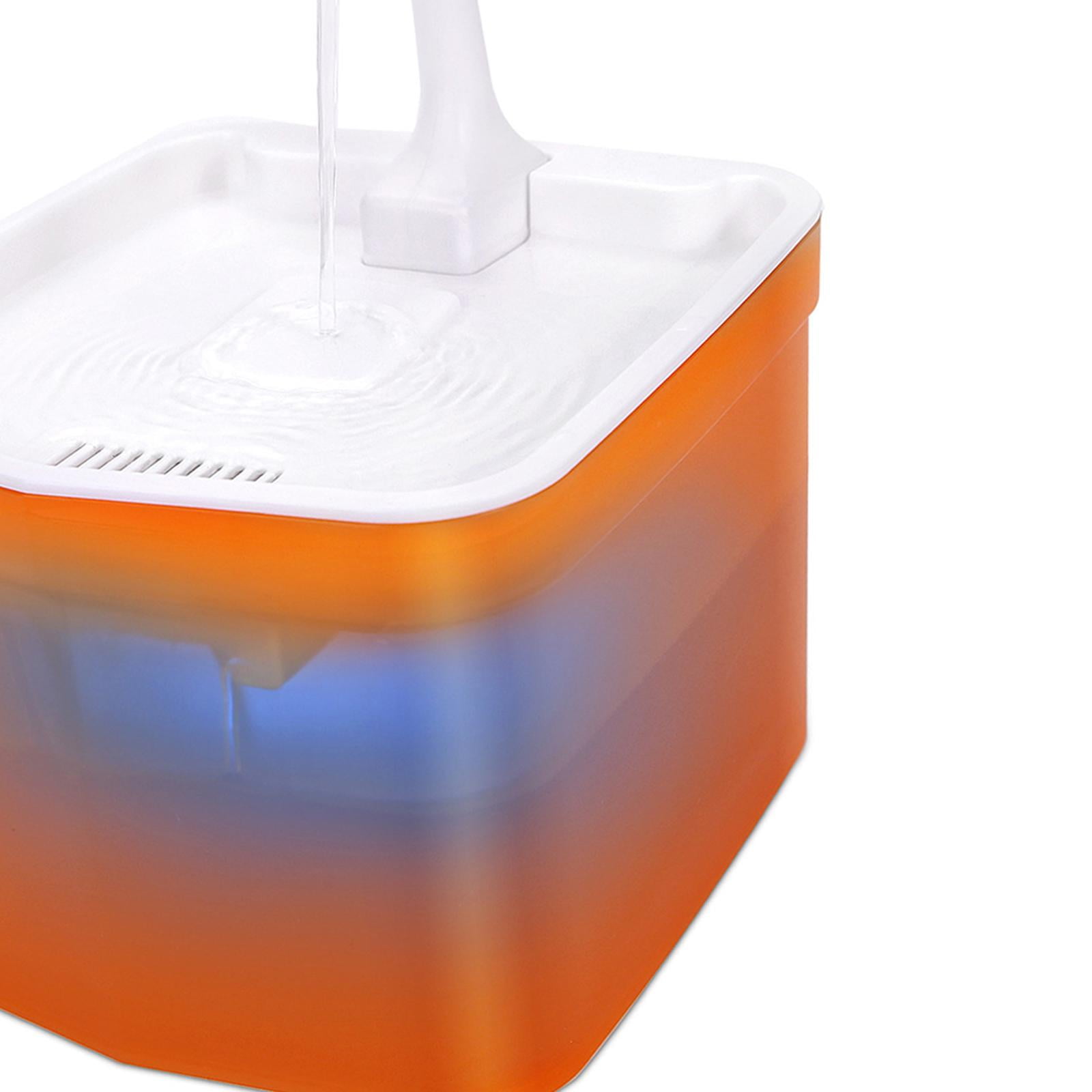 Cat Water Fountain 2L Automatic , Cat Fountains for Cats and Small Dogs - Orange