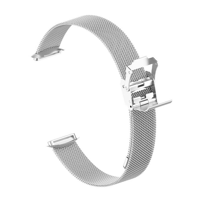 Bracelet de Montre de Sport Mode Imperméable Extérieur Intérieur Boucle Maille Extérieur Ceinture de Remplacement Métal Réglable Respirant Bracelet Argent