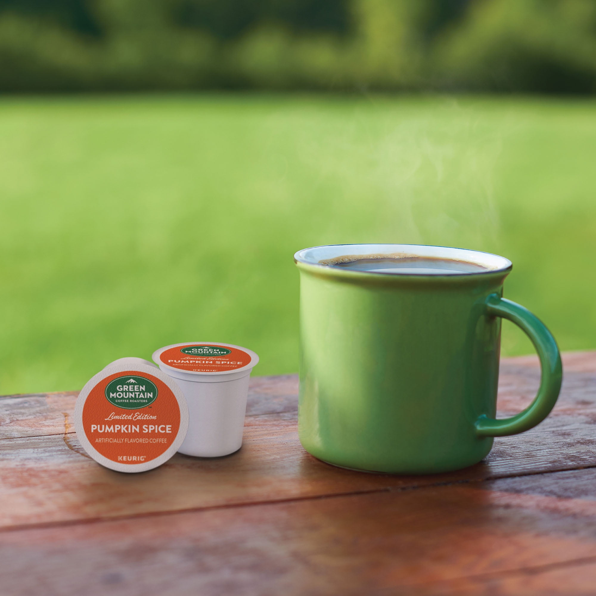 Green Mountain Coffee Pumpkin Spice Flavored K-Cup Pods, Light Roast, 18 Count for Keurig Brewers