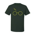 thumbnail image 2 of Wild Bobby, Gold Wizard Glasses and Lightning Scar, Movies, Men Graphic Tee, Forest Green, 4X-Large, 2 of 4