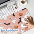 thumbnail image 4 of Long Mouse Pads for Desk,Pink Halloween Ghosts Bats and Pumpkins Desk Mats on Top Of Desks, Desk Mouse Pad Extra Large with 3mm Non-Slip Base and Stitched Edge for Gaming,Office,Work,Home 31.5x11.8in, 4 of 5