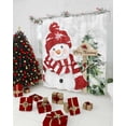thumbnail image 3 of Christmas Red Snowman Bathroom Shower Curtains with Hooks, Winter Snowflakes Xmas Tree Berry Waterproof Fabric Washable Shower Curtain for Home Hotel Bathtub Decor 72x72 Inches, 3 of 7